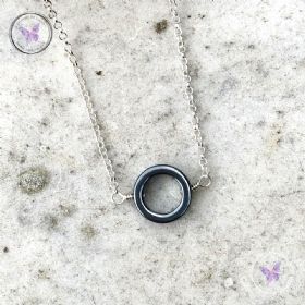 Hematite Circle Necklace